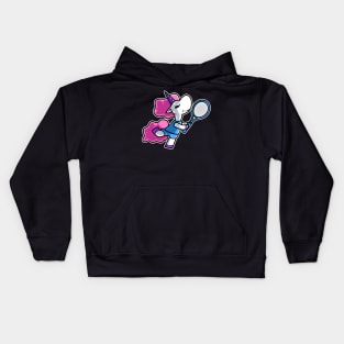 Unicorn Tennis Player Funny Coach print Kids Hoodie